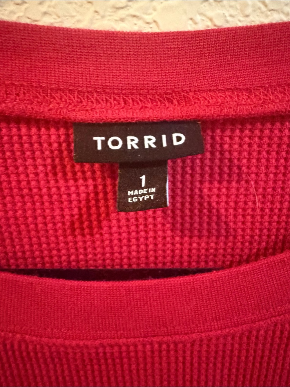 torrid Red Ribbed Long-Sleeve Top - Picture 4 of 4